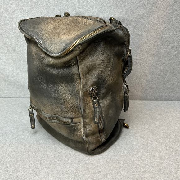 Bayside 1984 Lusher Backpack Distressed Soft‎ Italian Leather Pewter Gray Boho main image 16